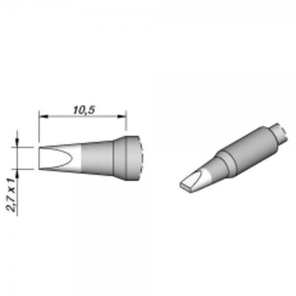 Lötspitze meißelförmig, 2,7 x 1 mm, C245729