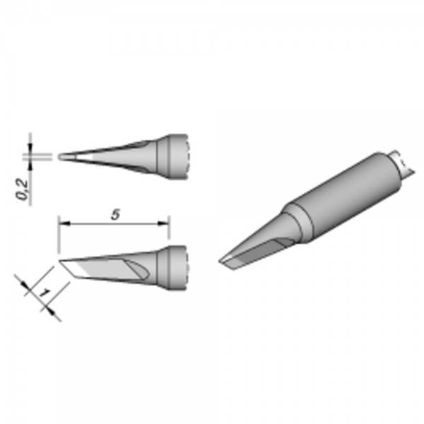 Lötspitze messerförmig, 1 x 0,2 mm, C115120