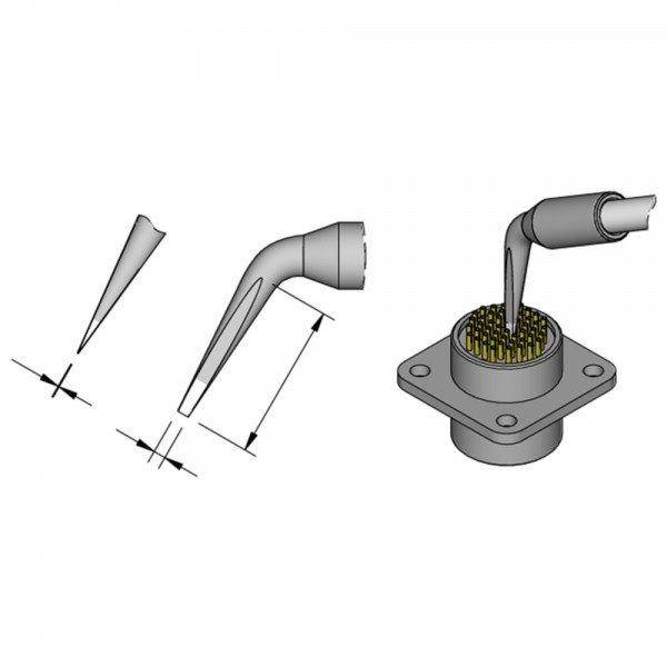 JBC Lötspitze Serie C245 Sondertypen, C245771/1,0 mm, meißelform, gewinkelt