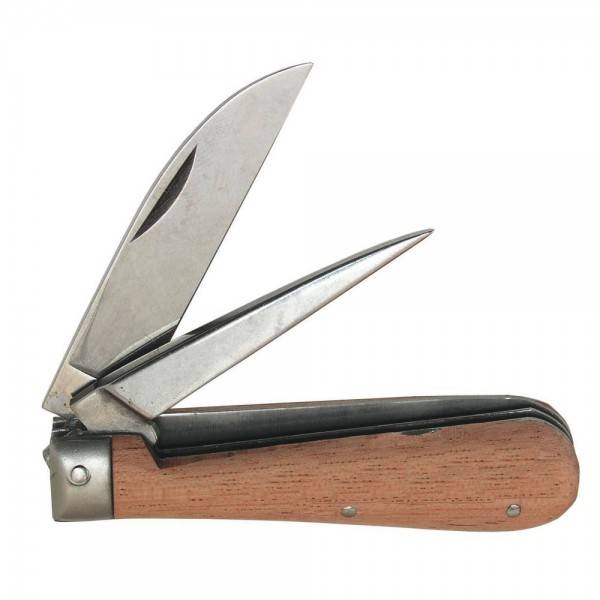 Dönges Kabelmesser 2-teilig mit Holzgriff