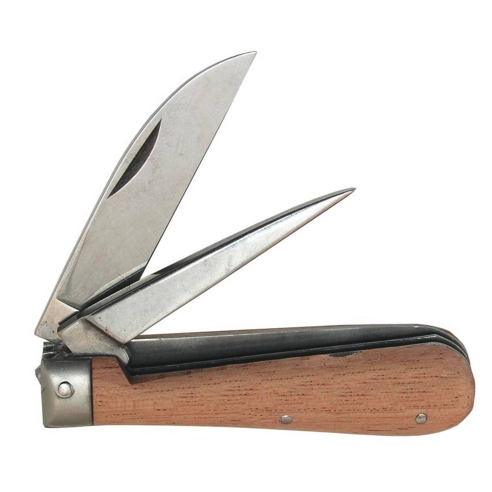 Dönges Kabelmesser 2-teilig mit Holzgriff