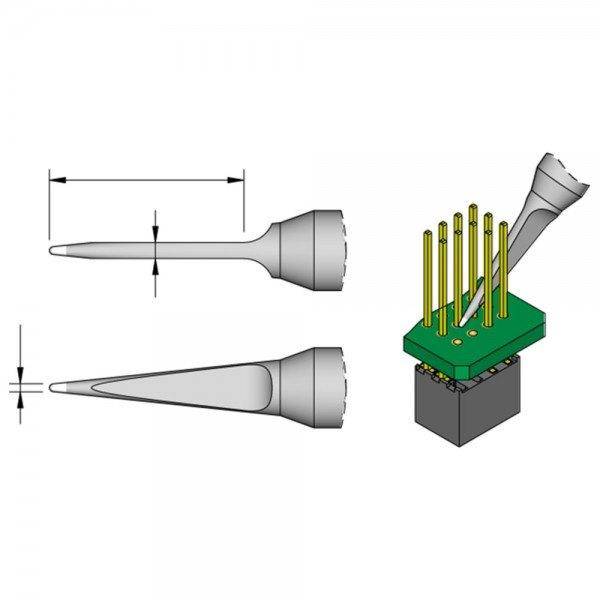 JBC Lötspitze Serie C245 Sondertypen, C245764/ Ø0,5 mm, Fine Pitch
