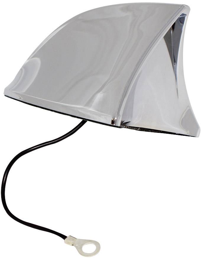 Eufab 521201 Kunststoff Auto-Haifischantenne Chrom (B x H x T) 115 x 75 x 65 mm