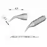 Lötspitze konisch gebogen, D: 0,1 mm, C115124 Lötspitze konisch gebogen, D: 0,1 mm, C115124
