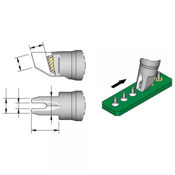 JBC Lötspitze Serie C245 Sondertypen, C245751/3,0 x 3,0 mm, Ziehlötspitze