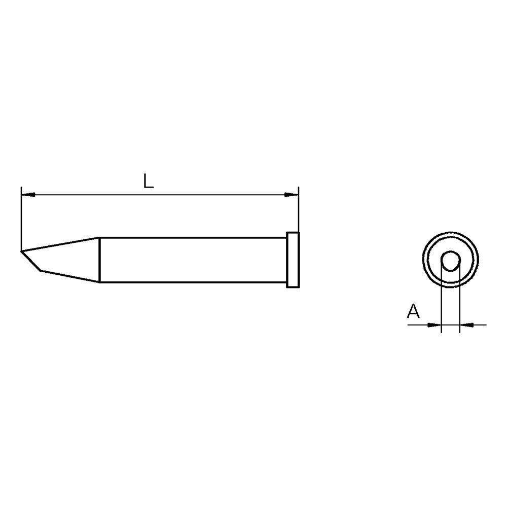Weller XT BB 45° Lötspitze abgeschrägt 2,4 mm
