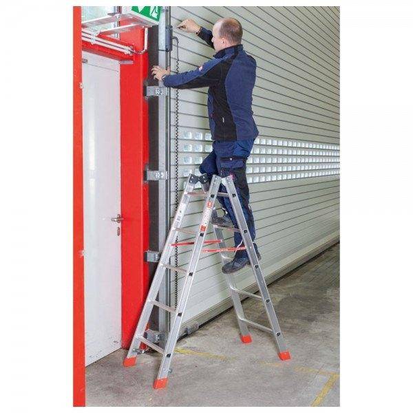 Euroline Alu-Sprossenstehleiter, Sprossenanzahl 2 x 8, Leiterlänge 235 cm