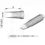 Lötspitze meißelförmig, gerade, 1,6 x 0,3 mm, C105222 Lötspitze meißelförmig, gerade, 1,6 x 0,3 mm, C105222