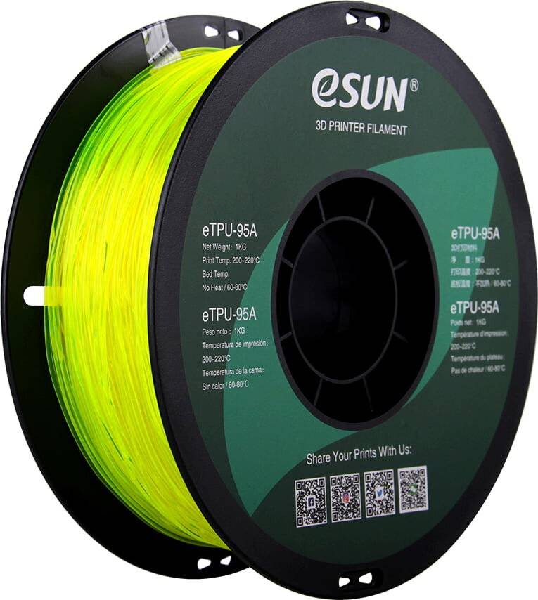 eSUN TPU-95A Translucent Yellow, 1,75 mm / 1000 g