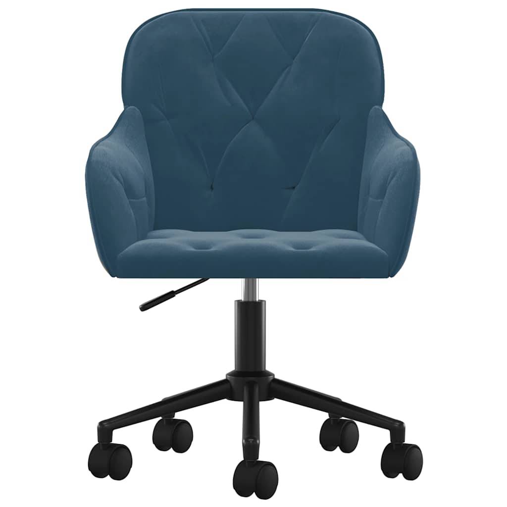 vidaXL Bürostuhl Drehbar Blau Samt