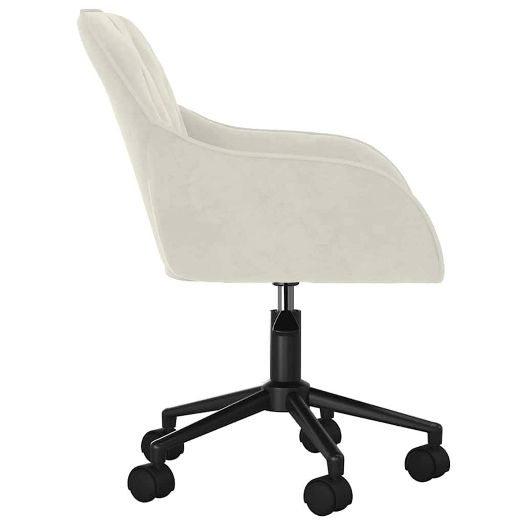 vidaXL Bürostuhl Drehbar Creme Samt