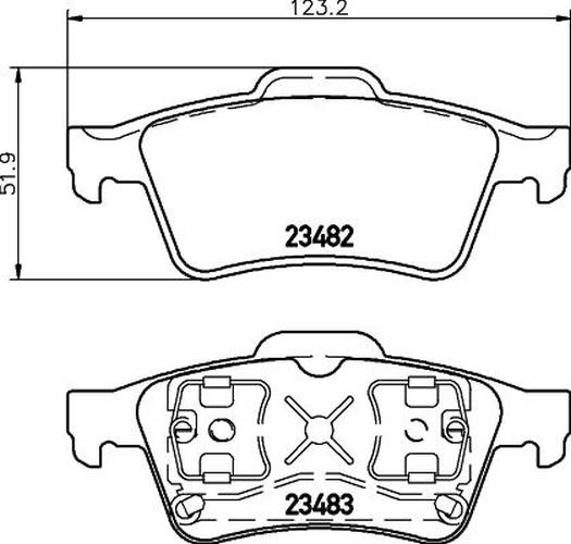 HELLA 8DB 355 009-121 Bremsbelagsatz, SBB