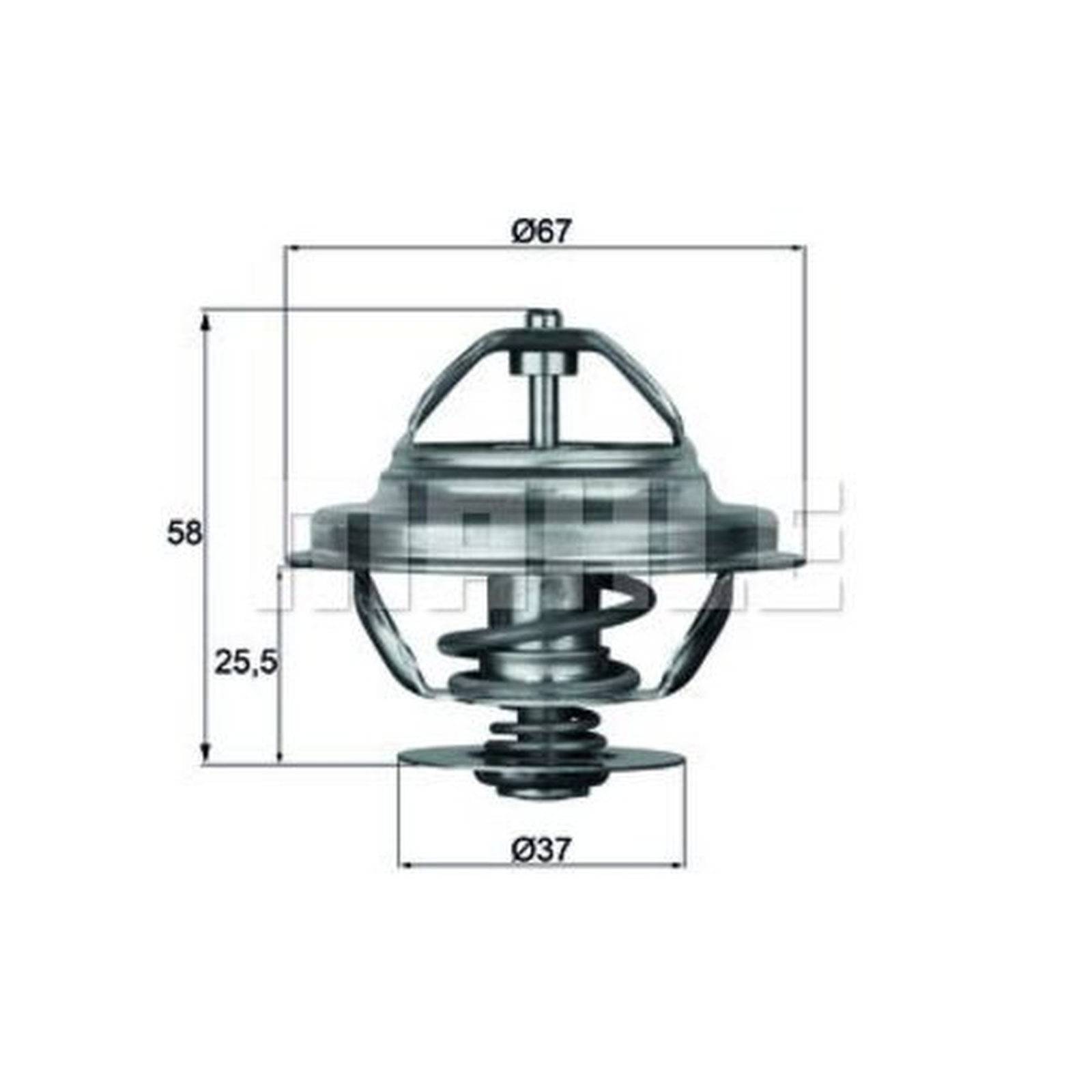 Thermostat Kühlmittel mit Dichtung MAHLE für BMW 5