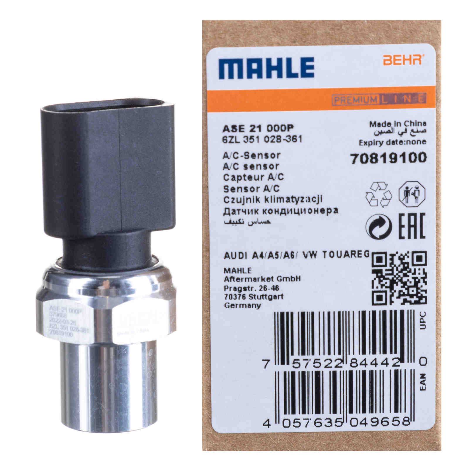 Druckschalter Klimaanlage M10x1.25 3-polig Innengewinde MAHLE für u.a. AUDI A5