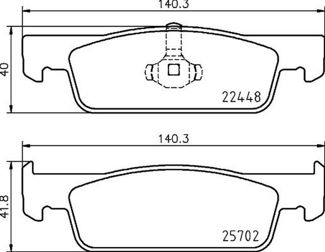 HELLA 8DB 355 031-551 Bremsbelagsatz, SBB