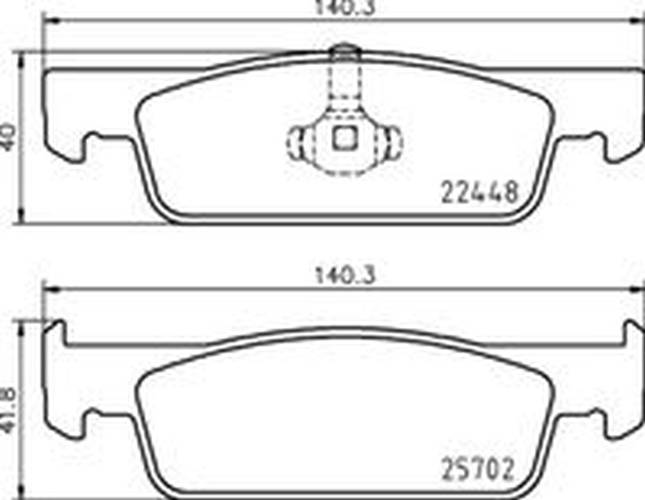 HELLA 8DB 355 031-551 Bremsbelagsatz, SBB