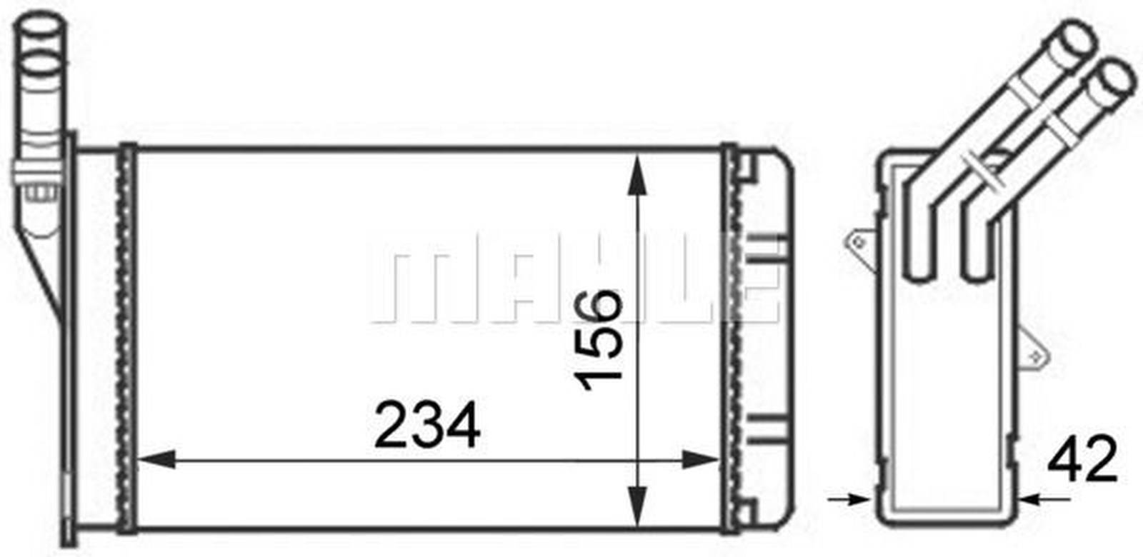 Mahle AH43000S Wärmetauscher, Innenraumheizung