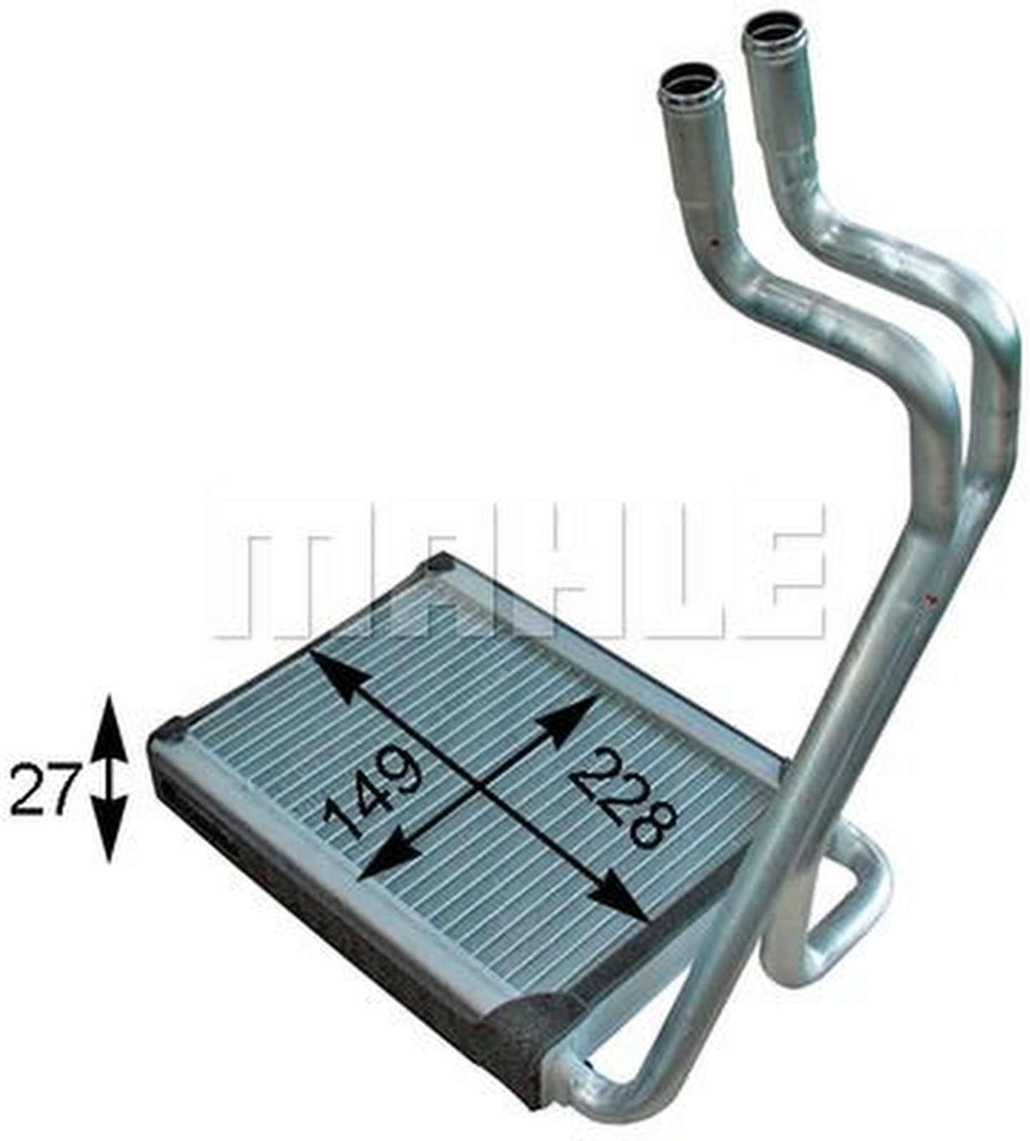 Wärmetauscher Innenraumheizung Alu 228 mm - 149 mm MAHLE für u.a. HYUNDAI SONATA