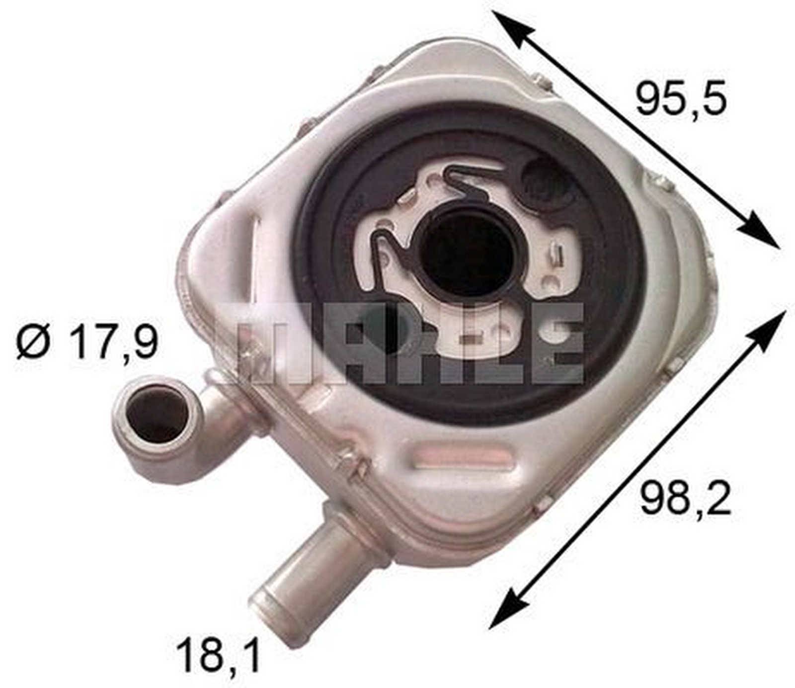 Ölkühler Kühlrippen gelötet 98 mm - 95 mm MAHLE für u.a. AUDI A6