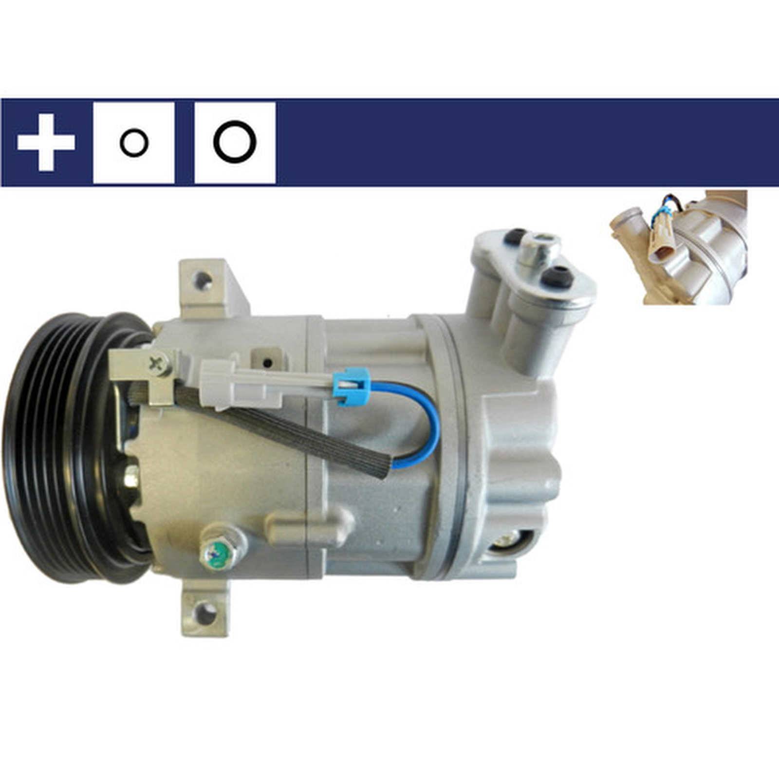 Klimakompressor 12 V Ø 120 mm MAHLE passend für u.a. OPEL VECTRA