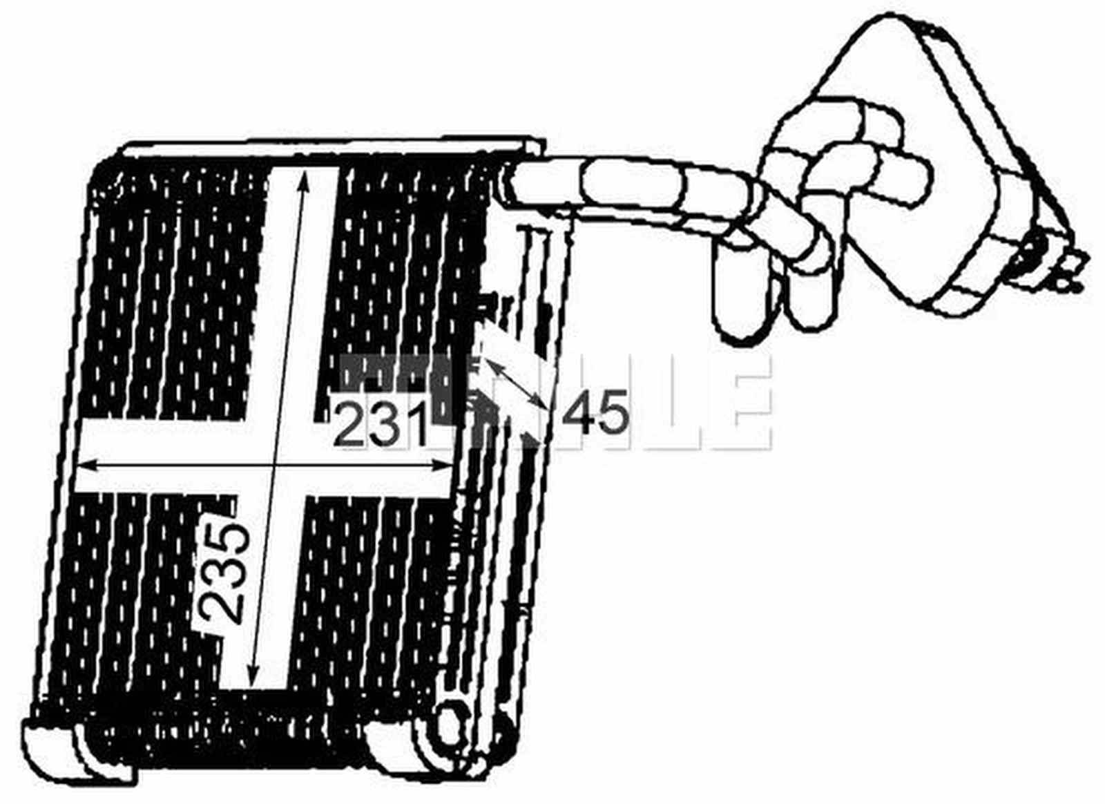 Mahle AE111000P Verdampfer, Klimaanlage