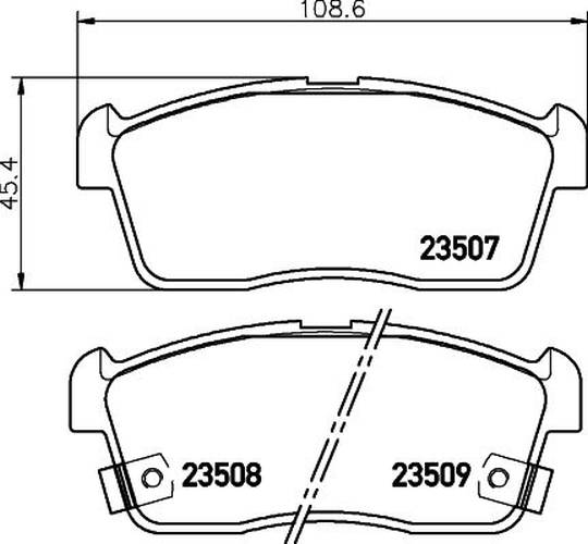 HELLA 8DB 355 009-631 Bremsbelagsatz, SBB