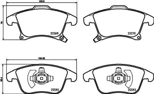 HELLA 8DB 355 025-201 Bremsbelagsatz, SBB