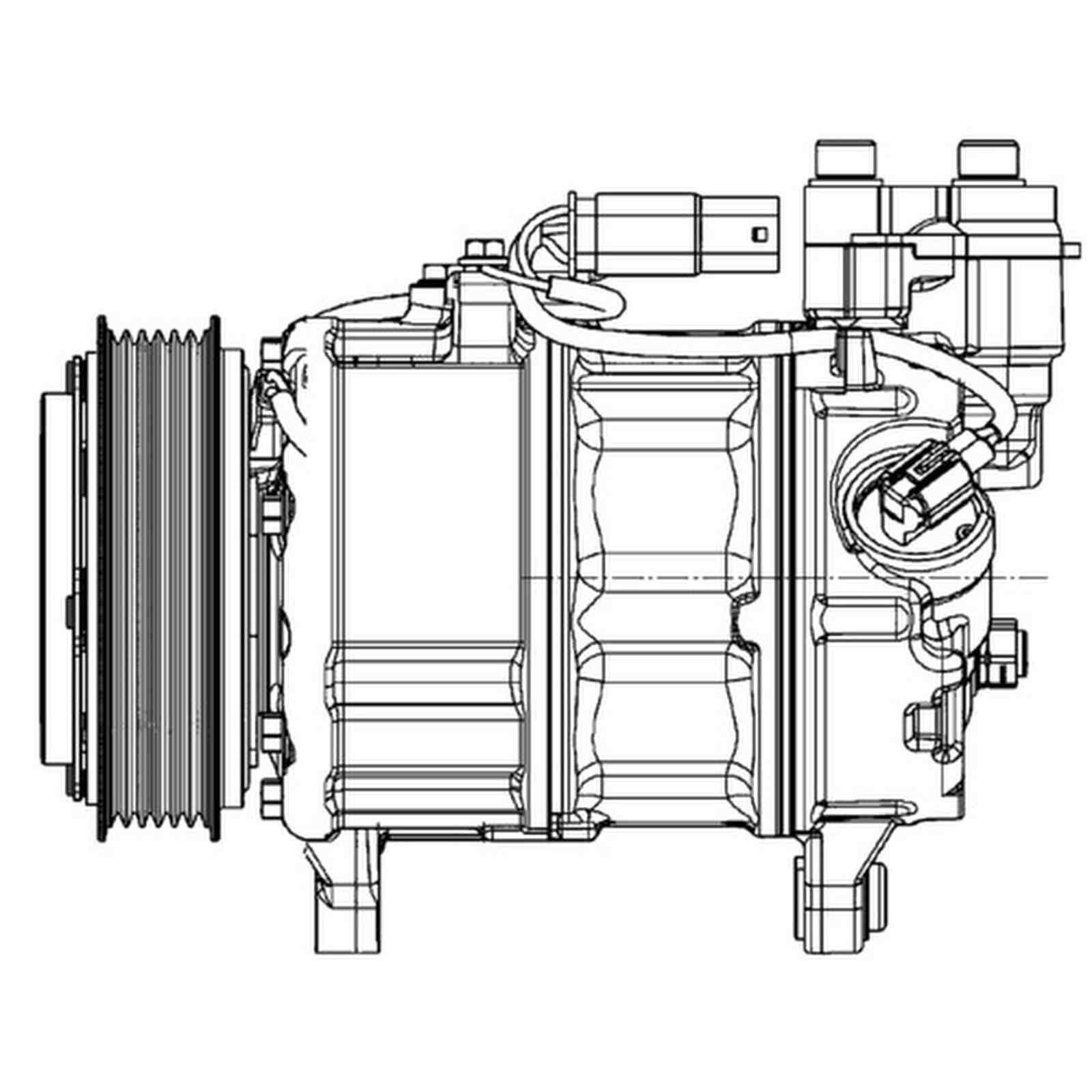 Klimakompressor 12 V Ø 110 mm MAHLE passend für u.a. MINI MINI