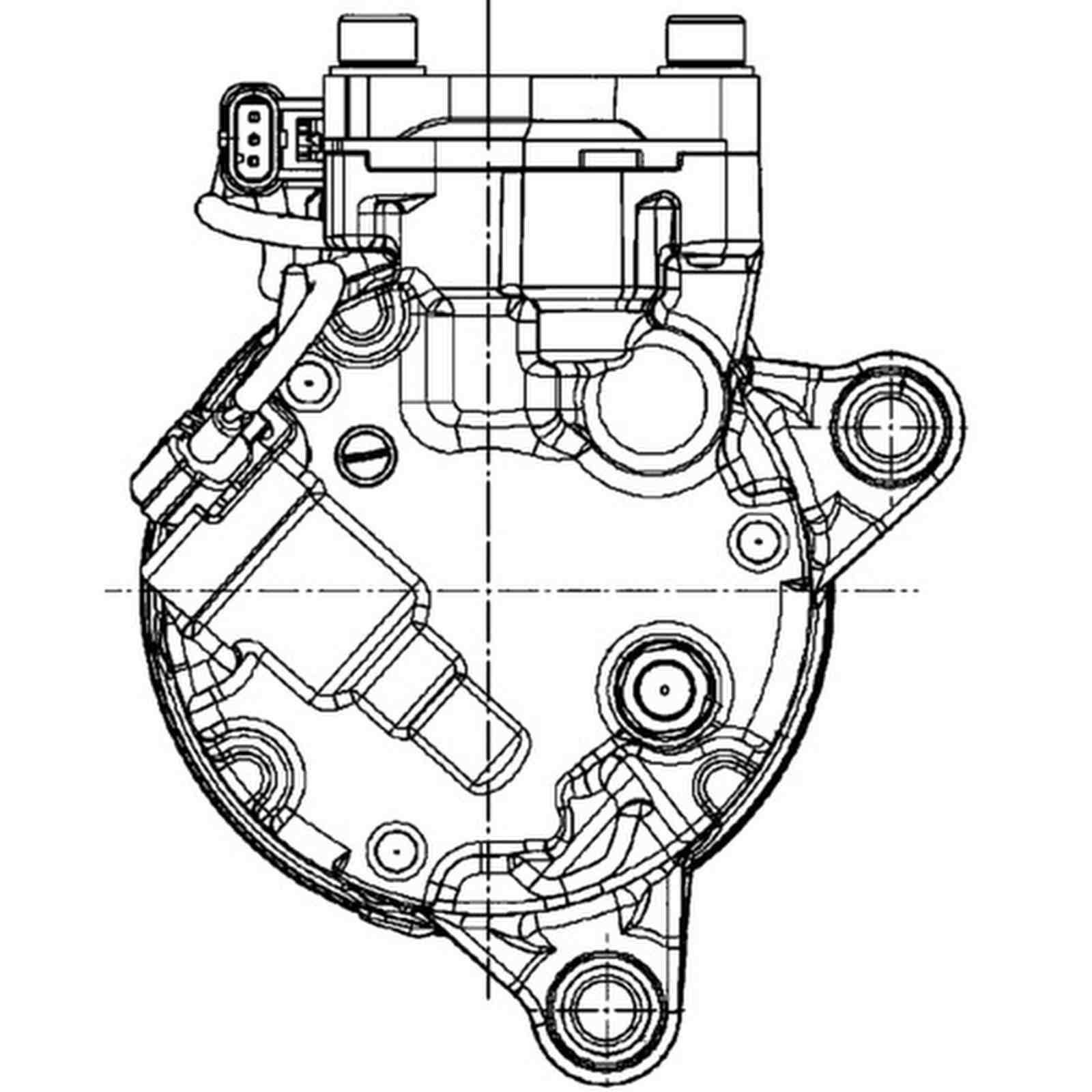 Klimakompressor 12 V Ø 110 mm MAHLE passend für u.a. MINI MINI