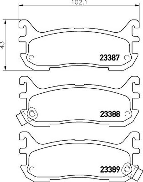 HELLA 8DB 355 009-911 Bremsbelagsatz, SBB