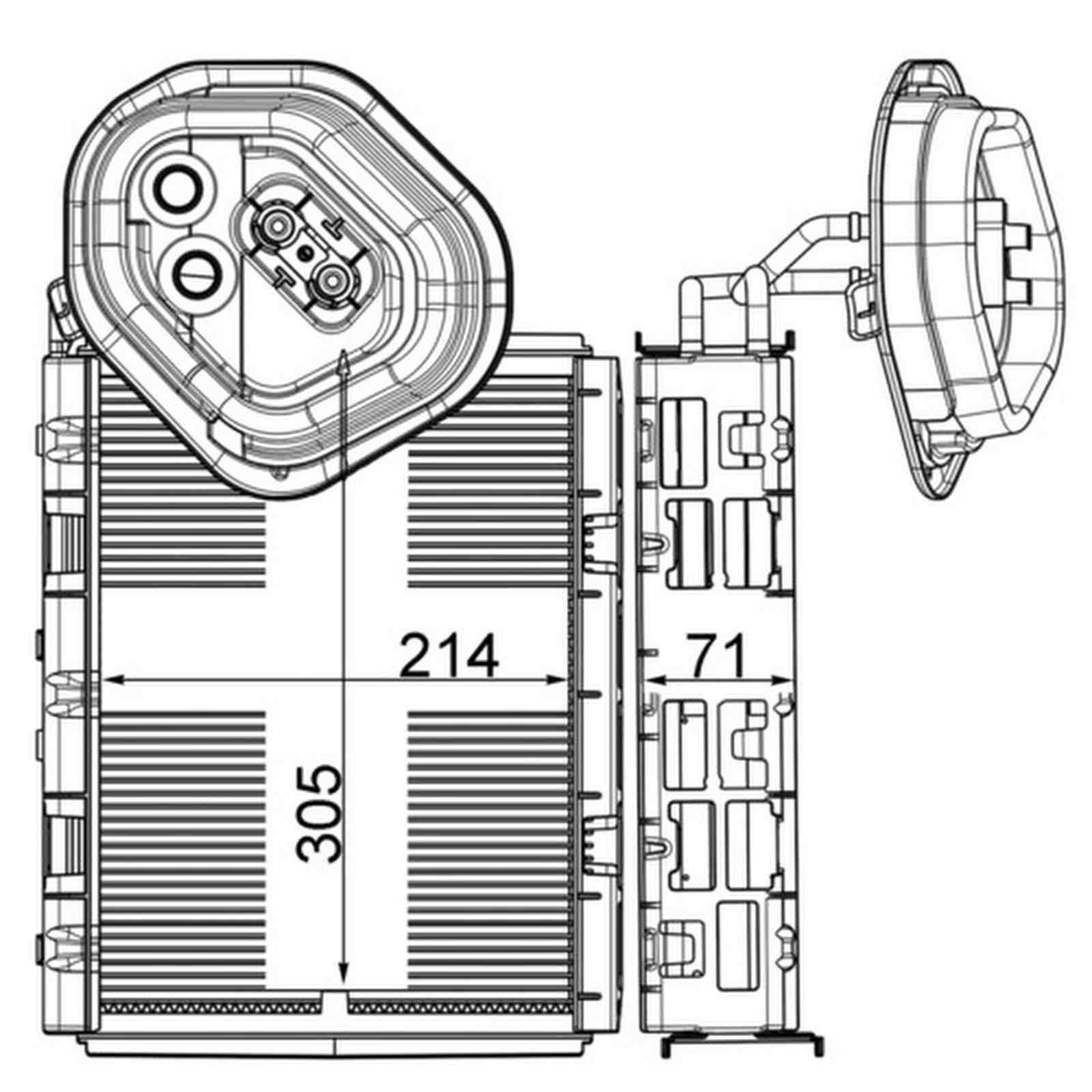 Mahle AE4000P Verdampfer, Klimaanlage