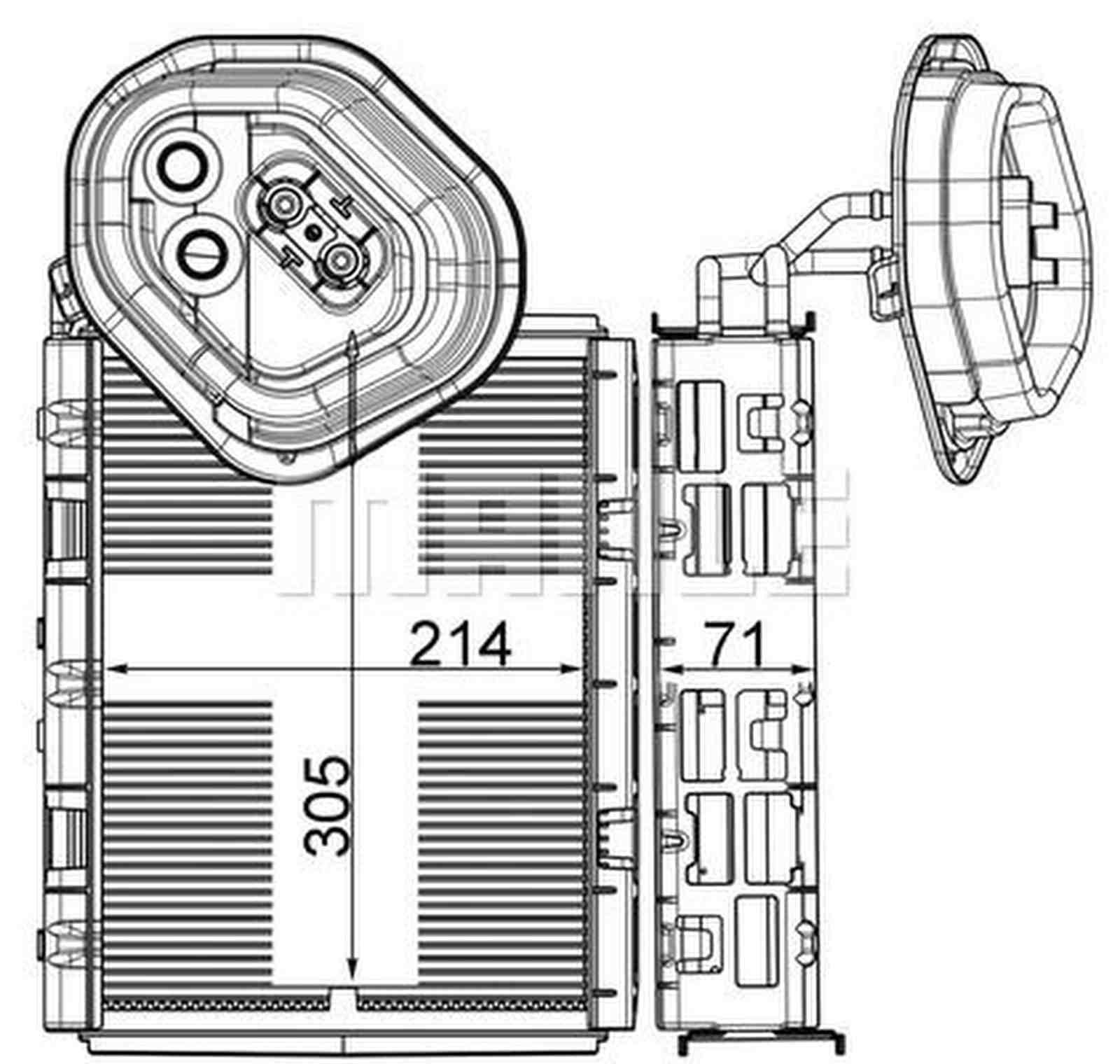 Mahle AE4000P Verdampfer, Klimaanlage