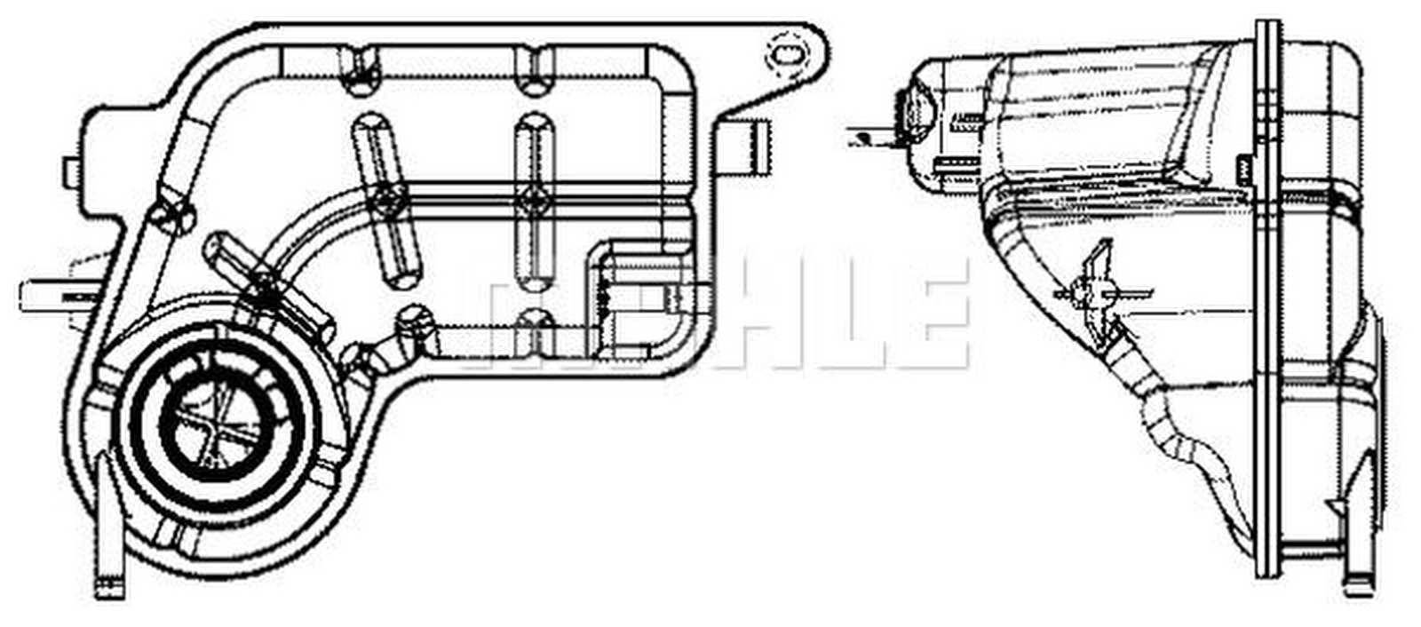 Ausgleichsbehälter Kühlmittel 267 mm x 189 mm x 251 mm MAHLE für u.a. AUDI A6