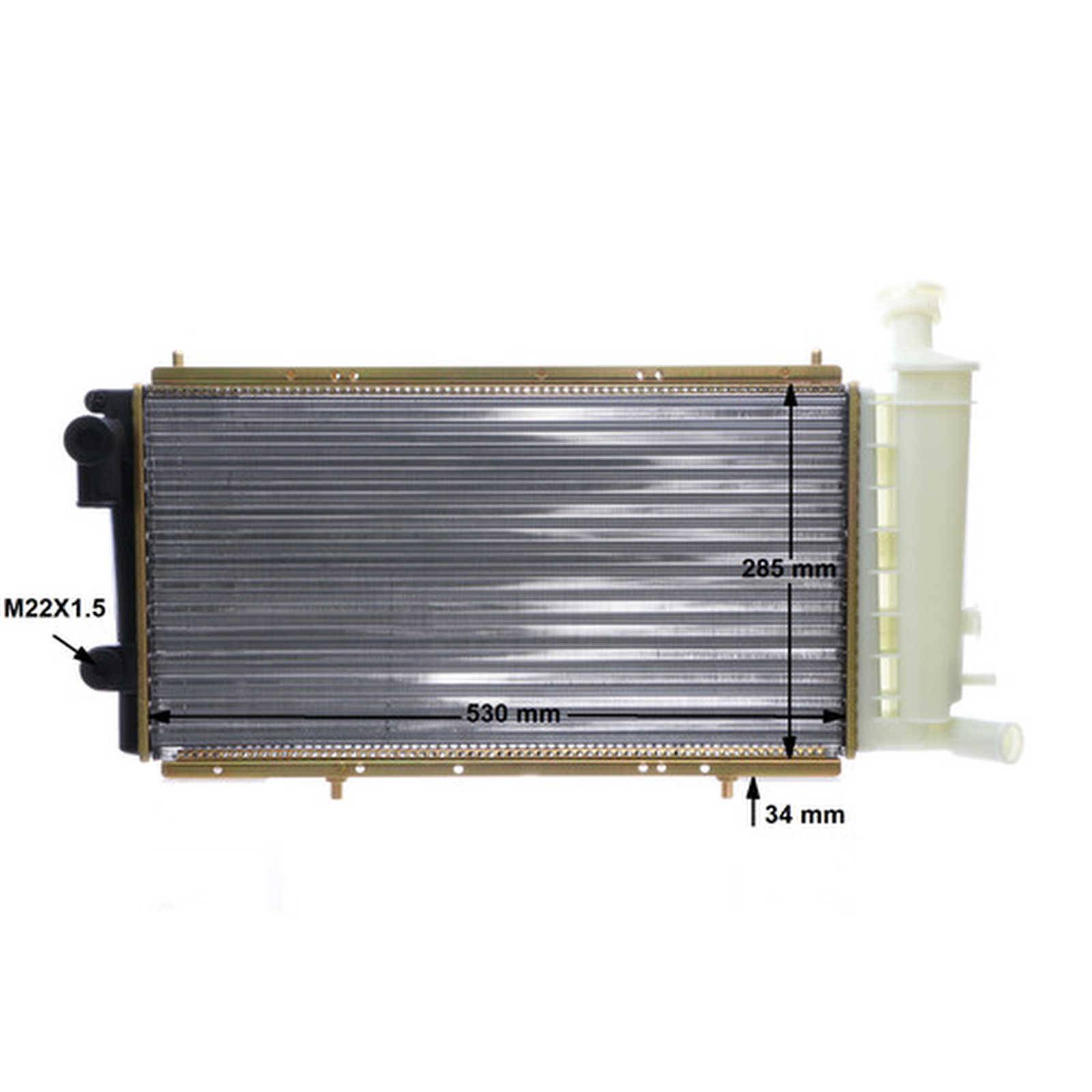 Kühler Motor Rippen mech. gefügt 530 mm - 286 mm MAHLE für u.a. CITROËN VISA