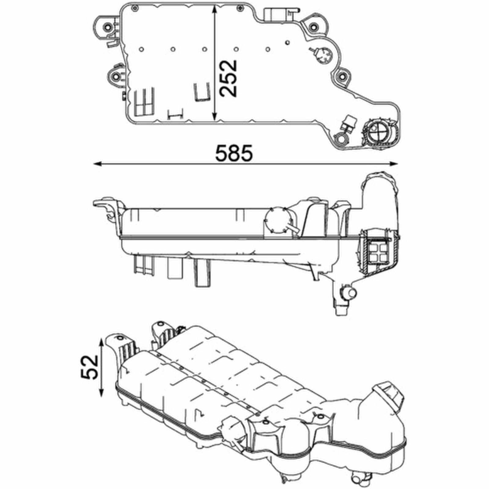 Mahle CRT99000P Ausgleichsbehälter, Kühlmittel