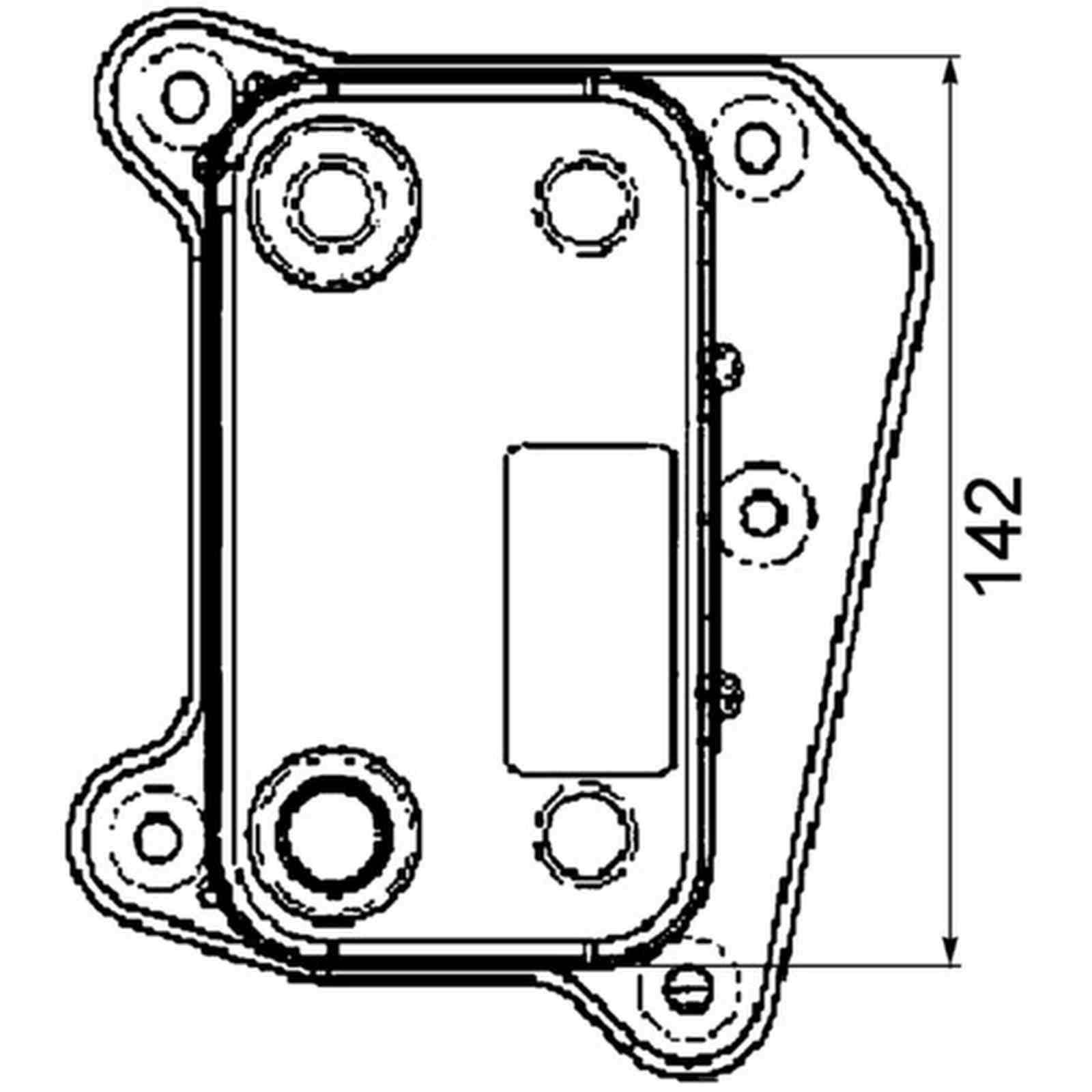 Ölkühler Kühlrippen gelötet 142 mm - 80 mm MAHLE für u.a. MERCEDES-BENZ E-KLASSE
