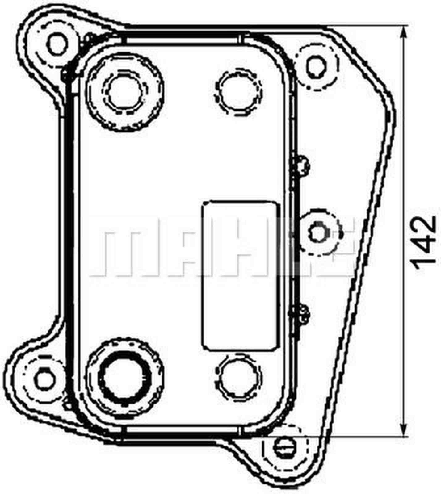 Ölkühler Kühlrippen gelötet 142 mm - 80 mm MAHLE für u.a. MERCEDES-BENZ E-KLASSE