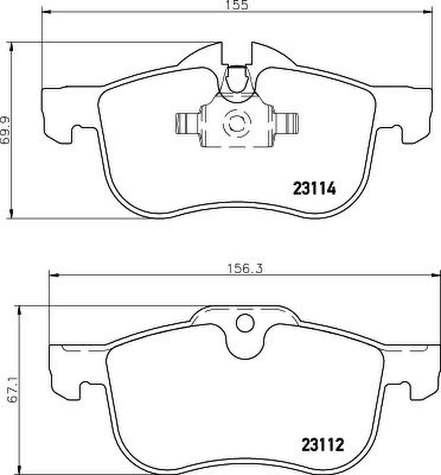 HELLA 8DB 355 008-941 Bremsbelagsatz, SBB