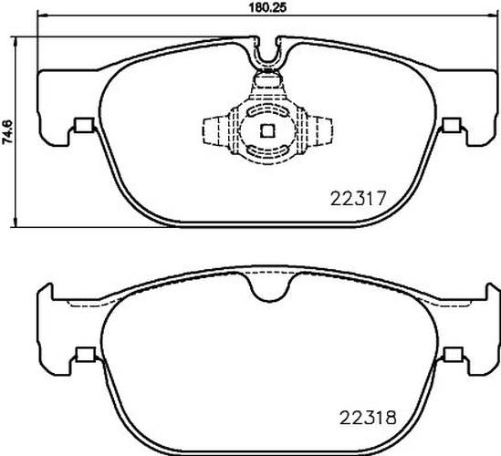 HELLA 8DB 355 024-801 Bremsbelagsatz, SBB