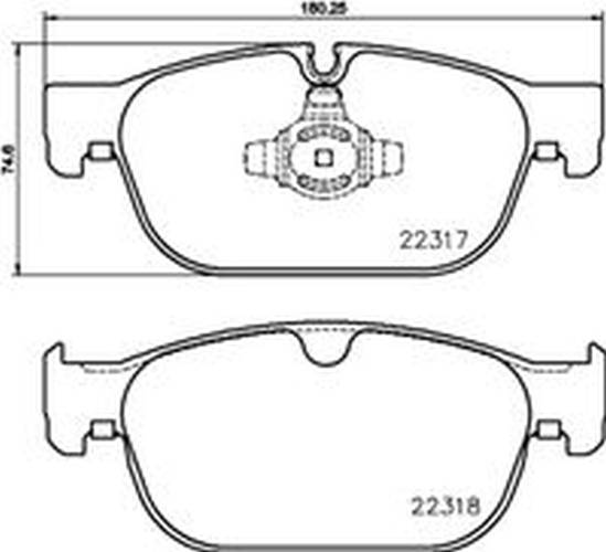 HELLA 8DB 355 024-801 Bremsbelagsatz, SBB