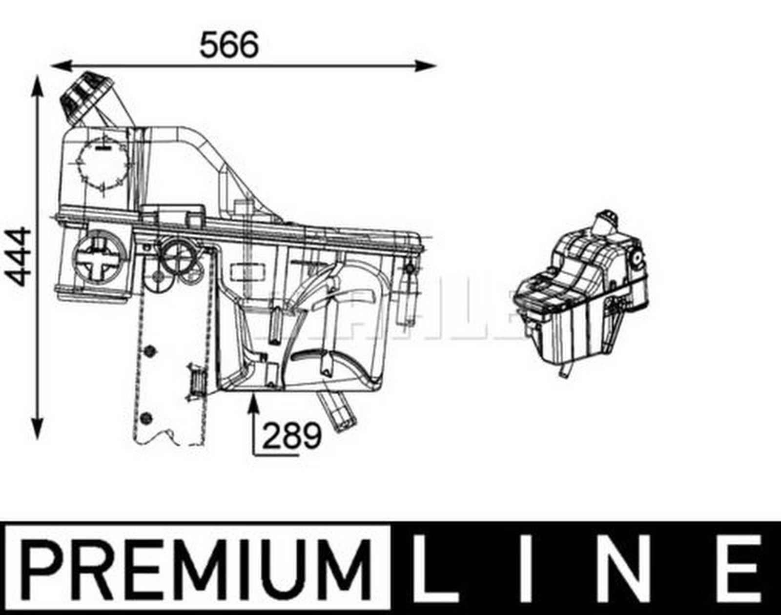 Ausgleichsbehälter Kühlmittel 566mm x289mm x444mm MAHLE für u.a. MB CONECTO