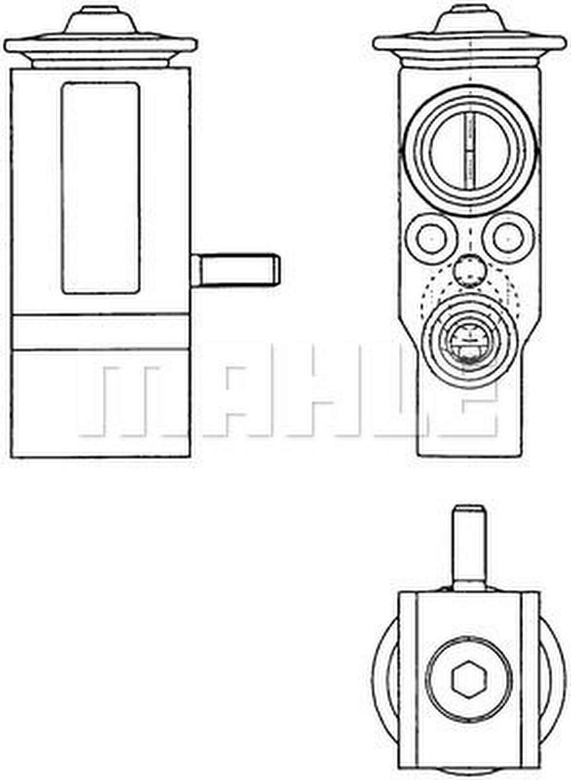 Expansionsventil Klimaanlage Ø 8,7 mm Ø 11,8 mm MAHLE für u.a. RENAULT KANGOO