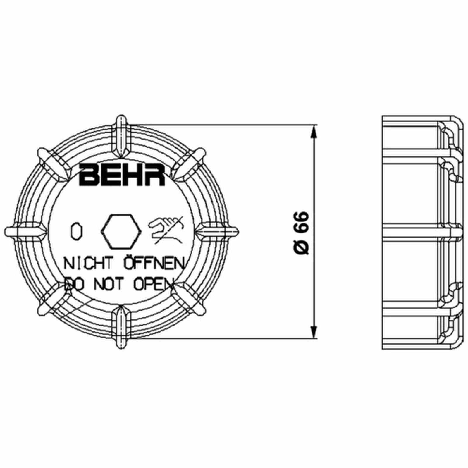 Mahle CRTC1000P Verschlussdeckel, Kühlmittelbehälter