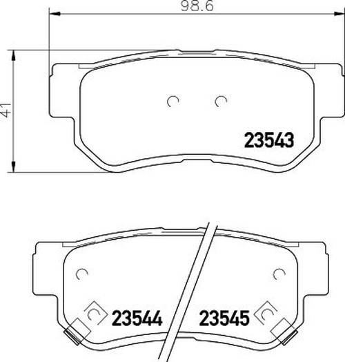HELLA 8DB 355 009-971 Bremsbelagsatz, SBB