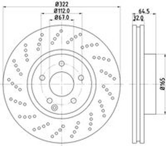 HELLA 8DD 355 114-231 Bremsscheibe