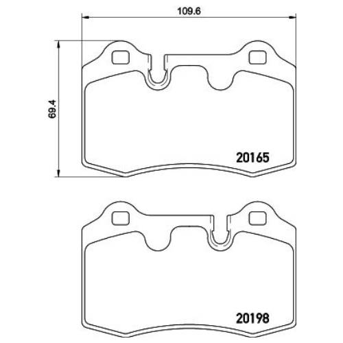 HELLA 8DB 355 015-881 Bremsbelagsatz, SBB
