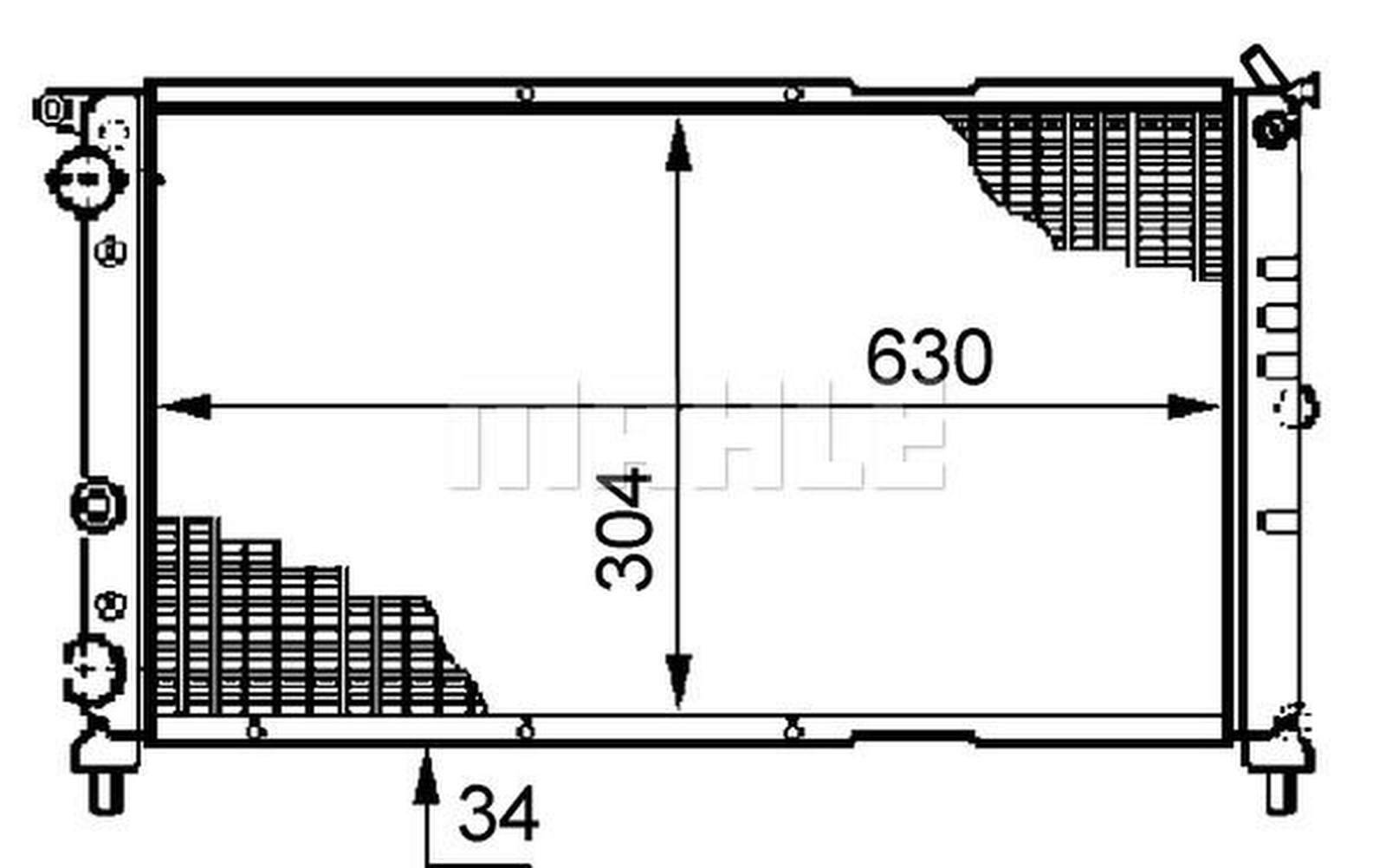 Mahle CR489000S Kühler, Motorkühlung