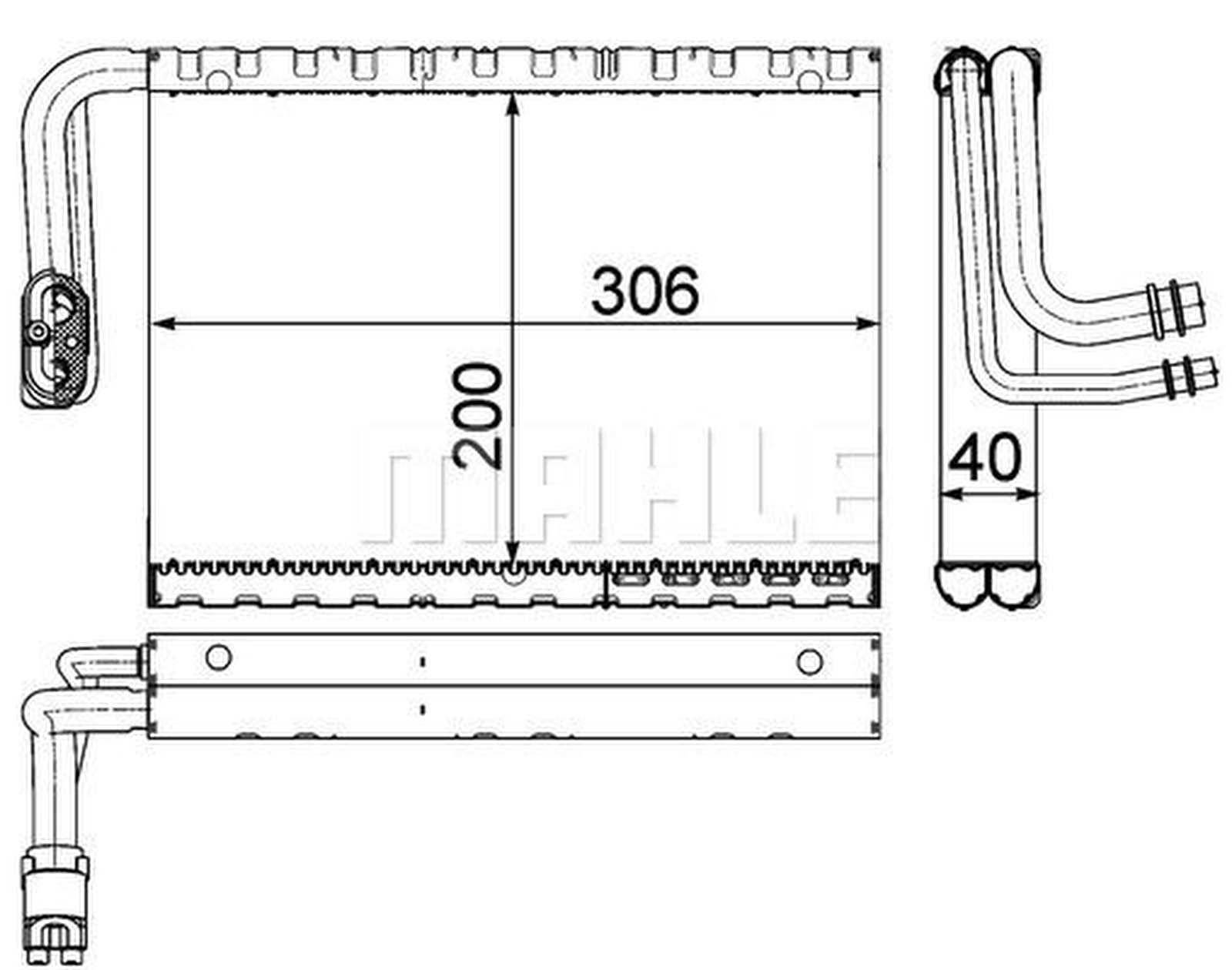 Mahle AE92000P Verdampfer, Klimaanlage