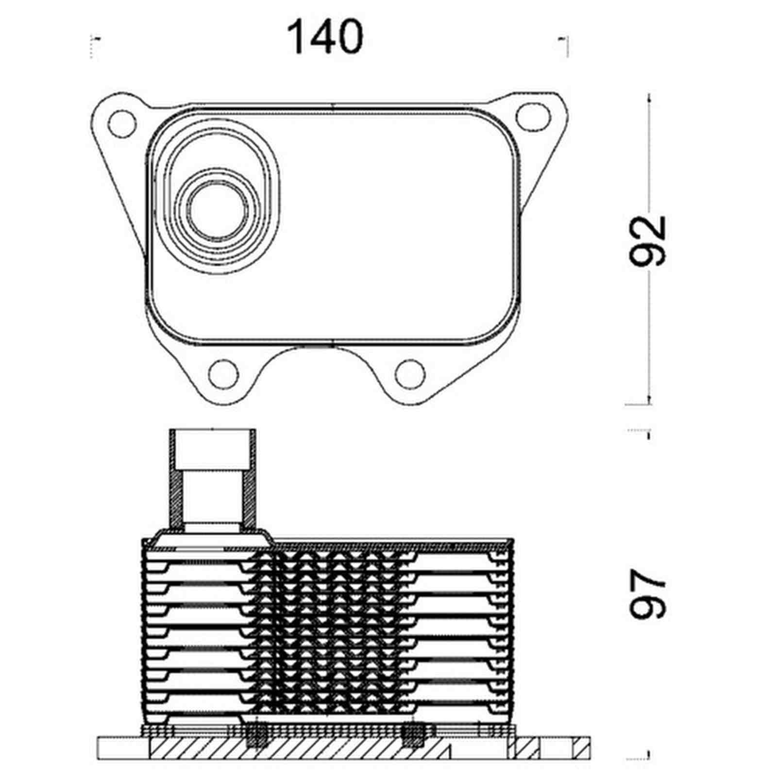 Mahle CLC185000S Ölkühler, Motoröl