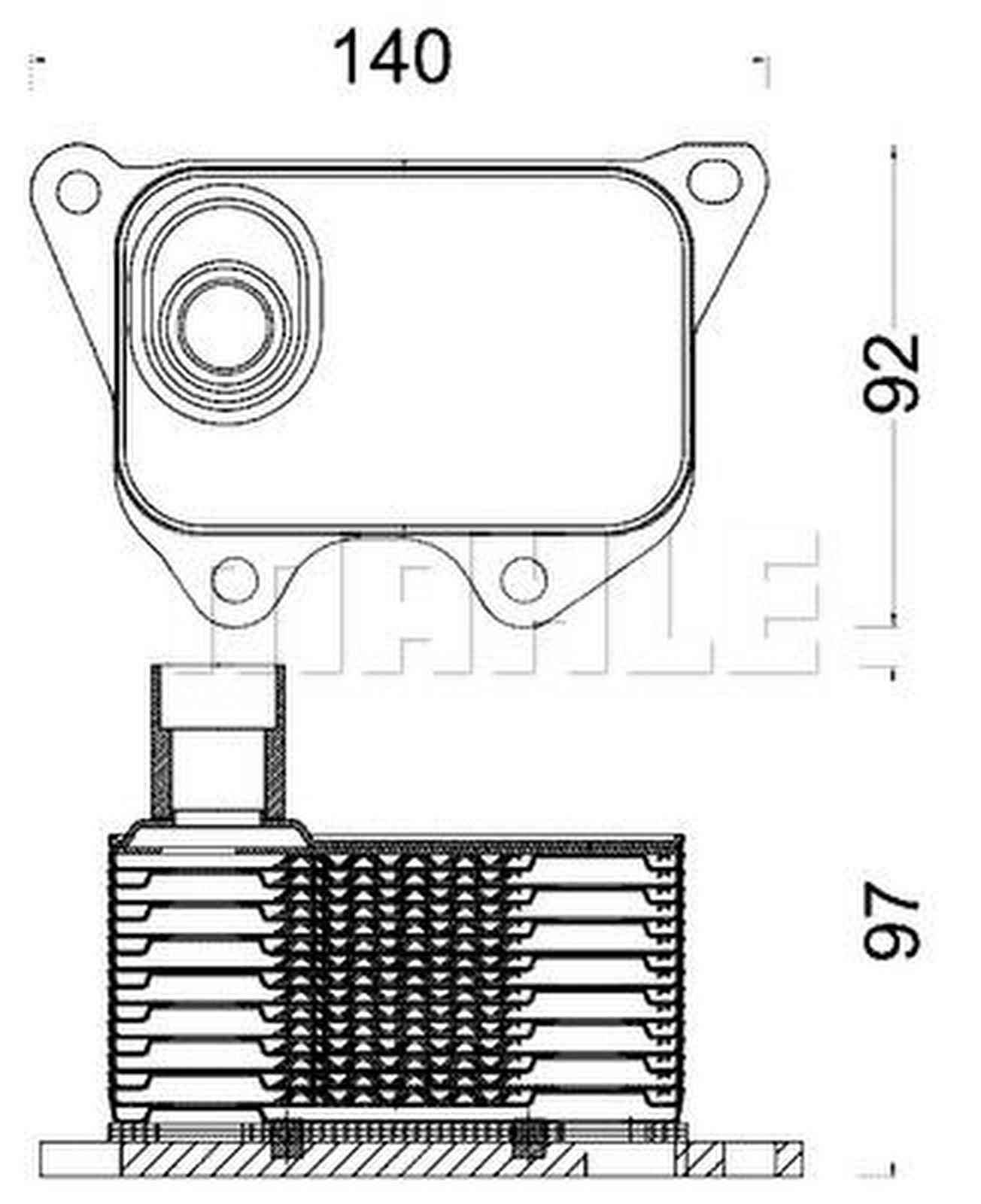 Mahle CLC185000S Ölkühler, Motoröl